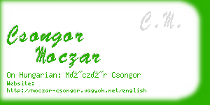 csongor moczar business card